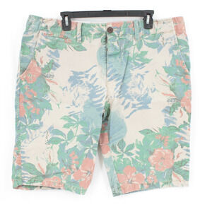 Jet Lag Hawaiian Shorts Mens 38 Floral Casual Y2K Button Fly Resort Beach Wear